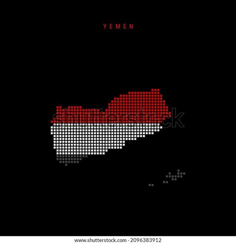 Square Dots Pattern Map Yemen Yemeni Stock Illustration