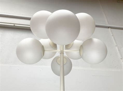 Lampadaire Mid Century Minimaliste En Verre Et M Tal Par Er Nele Pour