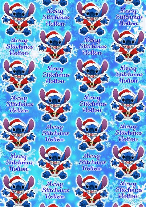 DISNEY STITCH Personalised Christmas Wrapping Paper Lilo Etsy