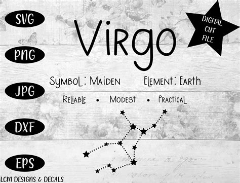 Virgo Zodiac Star Sign Astrology Graphic by LCM Designs · Creative Fabrica