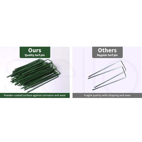 Marlow 50pcs Synthetic Artificial Grass Pins Turf Pegs U Fastening Lawn Weed Mat The Warehouse