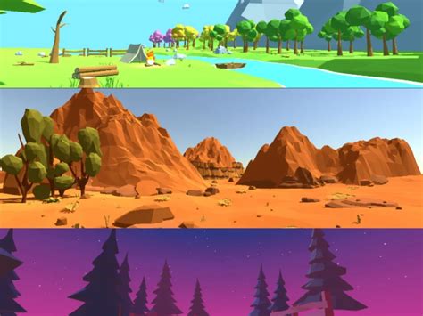 Low Poly Terrains Or Maps For Unity D Game Level Upwork