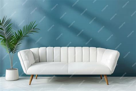 White Sofa in a Minimalist Interior | Premium AI-generated image