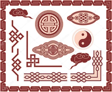 Set Of Vector Oriental Design Elements — Stock Vector © Leshabur 8918874