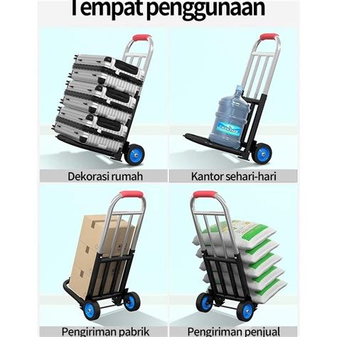 Jual Promo 150 Kg Troli Barang Lipat Hand Truck Folding Cart Silent