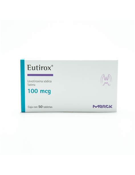 Compra Eutirox De 100 Mcg Con 50 Tabletas Merck Levotiroxina Sódica