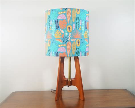 Turquoise Retro Tiki Bar Lamp Mid Century Modern Lamp Tiki Etsy