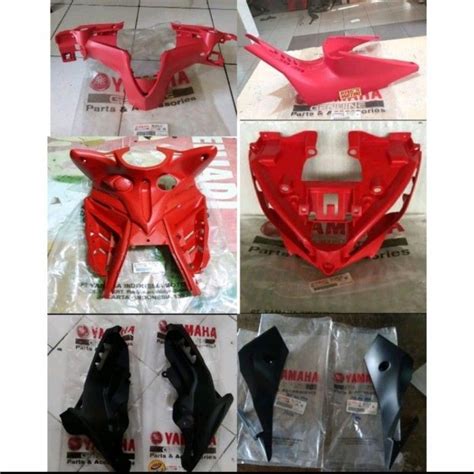 COVER PAKET DEPAN BODY KASAR JUPITER MX NEW 135 MERAH BIRU ORIGINAL