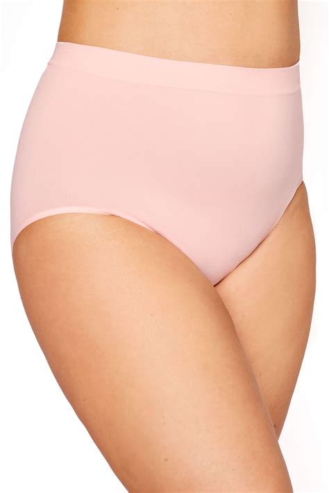 Pink Seamless Light Control High Waisted Full Briefs Yours Clothing