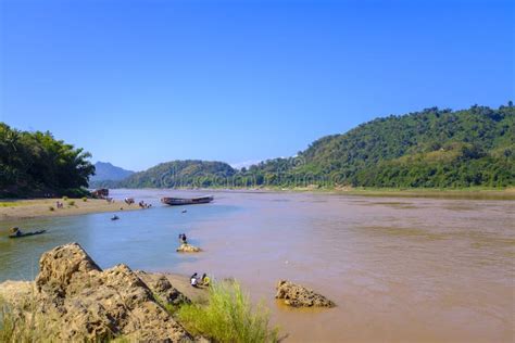 Mekong river in Laos stock image. Image of mekong, landscape - 106149471