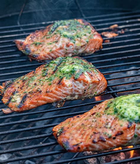 Grilled Wild Sockeye Salmon With Lemon Herb Butter Heinens Grocery Store