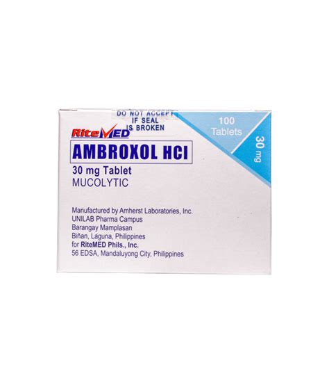 Ambroxol 30mg Tablet Ritemed Available At Rose Pharmacy