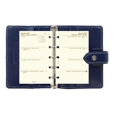 Filofax Mini Size Malden Organizer- Navy - 025819 - The Write Touch ...