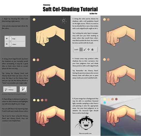 Cell Shading Photoshop Tutorial Drawing Digital Painting Techniques