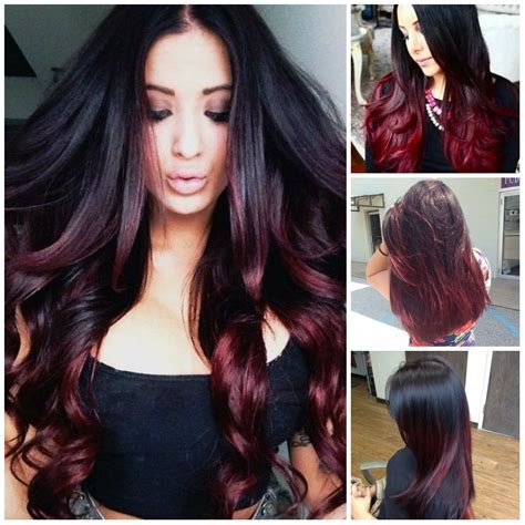 Black And Burgundy Ombre Hair Colors Hair Color Trends 2016 Inside