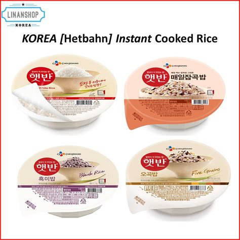 Korea Cj Hatban Instant Cooked Rice Korean Hetbahn Shopee Singapore