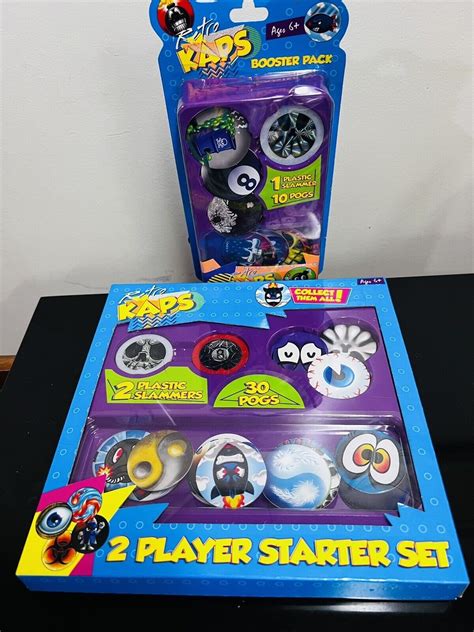 Pog Retro Kaps 2 Player Starter Set Booster Pack Slammers Bottle