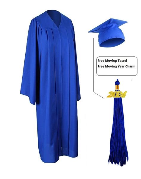 Hepna [2024] Unisex Adults Matte Graduation Cap Gown Tassel Set