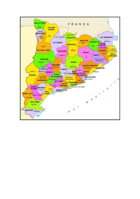 Mapa Catalunya Comarques 7