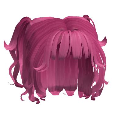 Hot Pink Cute Wave Curled Mini Pigtails W Bangs Roblox Item Rolimon S