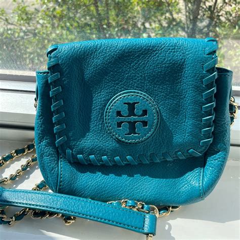 Tory Burch Leather Marion Crossbody Bag Gem