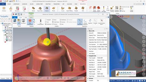 Mastercam 2019 Tutorial 45 Mill 3d Surface High Speed Hybrid