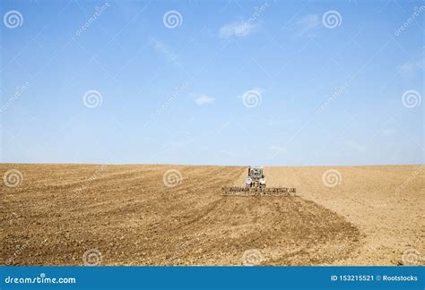 Harrowing the Soil with Tine Harrows Stock Image - Image of plough ...