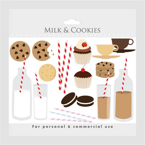 Milk and Cookies Sweets Clipart Clip Art Milk, Biscuits, Cookie ...