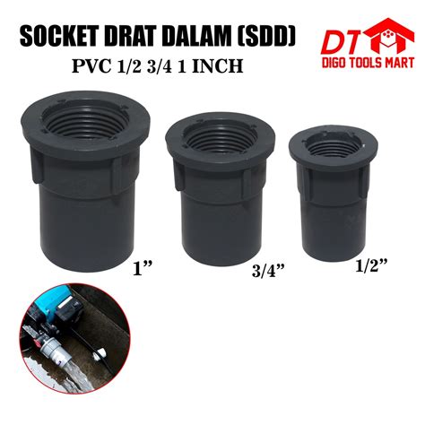 Jual Socket Drat Dalam SDD PVC 1 2 Inci 3 4 Inci 1 Inci Sambungan Pipa