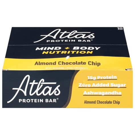 Save On Atlas Protein Bars Almond Chocolate Chip 10 Ct Order Online Delivery Stop And Shop