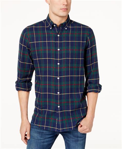 Club Room Mens Regular Fit Plaid Flannel Shirt Created For Macys