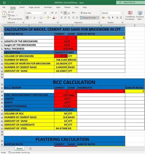 Construction Material Calculator - Civil DigitalStore