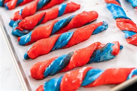 Patriotic Cinnamon Twists Stock Photo Image Of Cooking