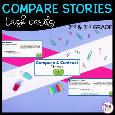 Compare And Contrast Stories Task Cards Magicore