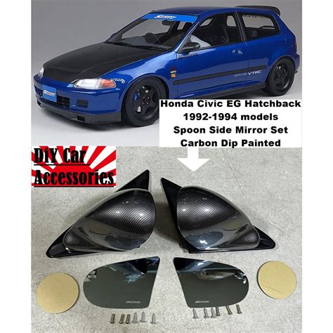 Honda Civic Eg Hatchback 1992 1995 Spoon Side Mirror Carbon Black