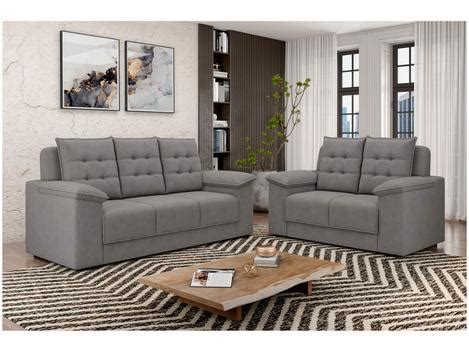 Conjunto de Sofás 3 e 2 Lugares Dubai BestHouse Conjunto de Sofás