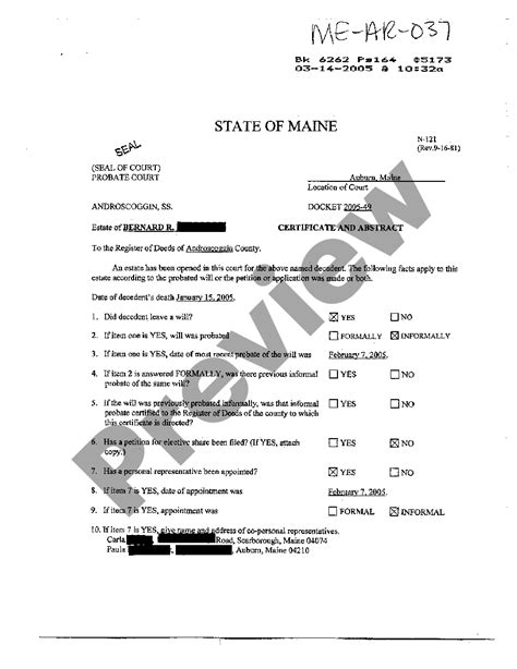 Maine Probate Forms With A Will Us Legal Forms