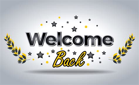 Siver Welcome Back On Banner 11884051 Vector Art At Vecteezy