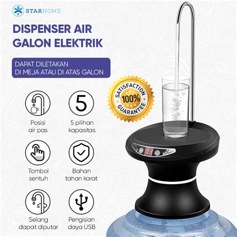 Jual Pompa Galon Elektrik Starhome Dispenser Air Minum Duduk Pompa Air