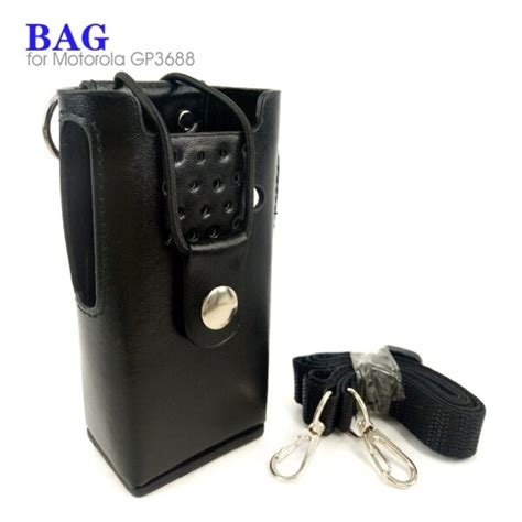 Walkie Talkie Leather Protective Sleeve Hard Holster Shoulder Bag Case