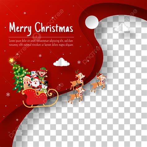 Santa Claus Sleigh Vector Hd Png Images Christmas Layer Postcard Of