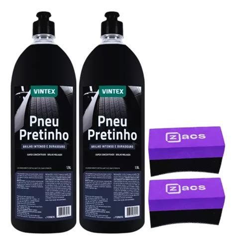 Kit Pneu Pretinho Brilho Intenso Vonixx L Un Aplicador Mercadolivre