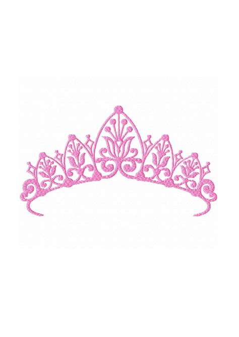 Princess Crown 2 Styles Fill Machine Embroidery DESIGN