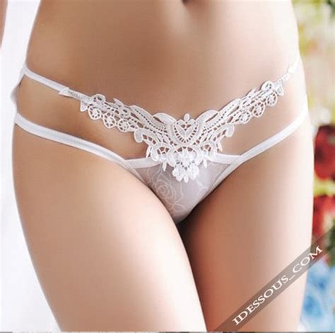 Rio String Tanga Perlen Feiner Spitze Dessous Slip Sexy Schwarz Bikini S M L EBay De