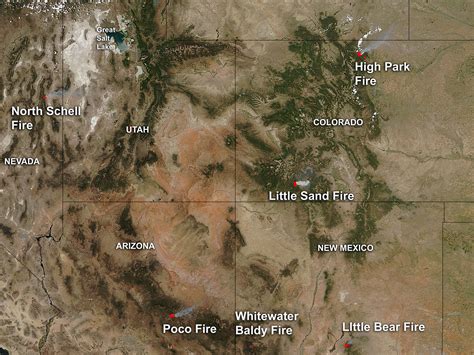 Nasa Nasa Satellite Sees Several Western Us Fires Blazing