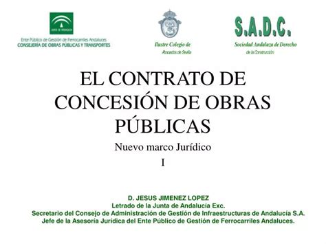 Ppt El Contrato De Concesi N De Obras P Blicas Powerpoint