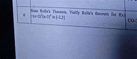 State Rolles Theorem Verify Rolles Theorem For Fx 6 X23x−34 In