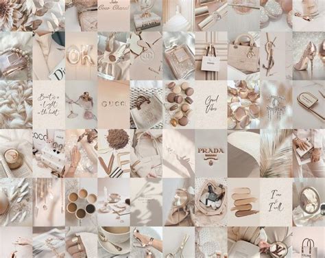 Soft Beige Wall Collage Kit Aesthetic 2 Boujee Nude Neutral Etsy Artofit