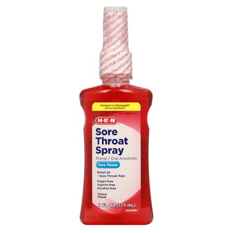 H E B Cherry Sore Throat Spray Shop Medicines And Treatments At H E B