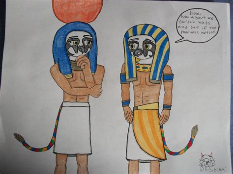 AT: Amun-Ra and Horus by DoubleKatanaSayuri on DeviantArt